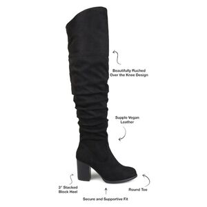 JC Journee Collection Kaison Over The Knee Boots Black 7.5 NIB